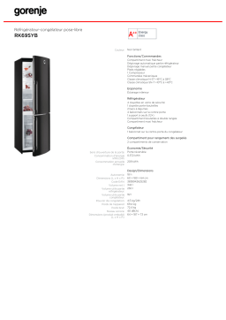 Gorenje RK69SYB Manuel utilisateur