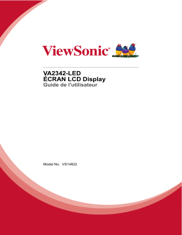 Manuel du propriétaire | ViewSonic VA2342-LED Manuel utilisateur | Fixfr