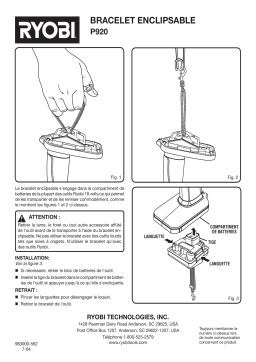 Ryobi P920 Manuel utilisateur