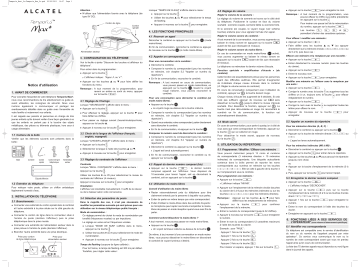 Manuel du propriétaire | Alcatel TEMPORIS 70 Manuel utilisateur | Fixfr