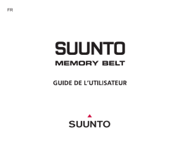 Suunto Memory Belt Manuel utilisateur