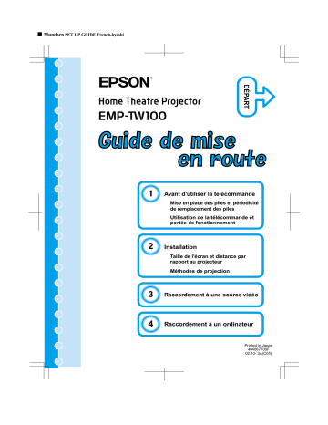 Manuel du propriétaire | Epson EMP-TW100 Manuel utilisateur | Fixfr