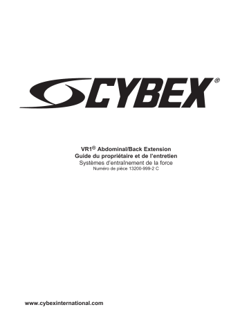 Manuel du propriétaire | Cybex International 13200 AB-BACK Manuel utilisateur | Fixfr