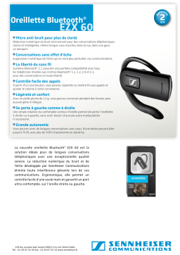 Sennheiser EZX 60 Manuel utilisateur