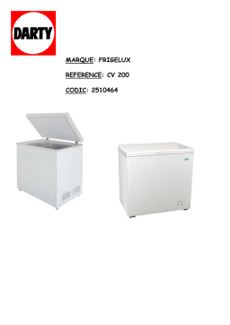 FRIGELUX CV 100 A Manuel utilisateur