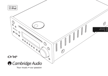 Manuel du propriétaire | Cambridge Audio ONE DX1 Manuel utilisateur | Fixfr