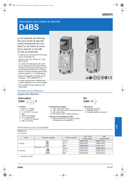 Omron D4BS Manuel utilisateur