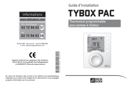 DELTA DORE TYBOX PAC THERMOSTAT PROGRAMMABLE POUR POMPE A CHALEUR Manuel utilisateur