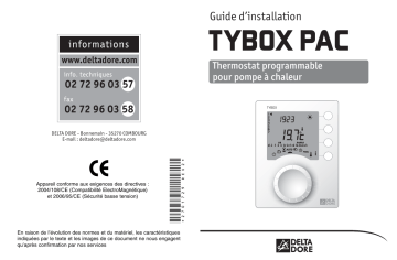 Manuel du propriétaire | DELTA DORE TYBOX PAC THERMOSTAT PROGRAMMABLE POUR POMPE A CHALEUR Manuel utilisateur | Fixfr