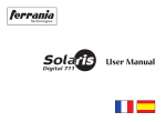 Ferrania SOLARIS DIGITAL 711 Manuel utilisateur