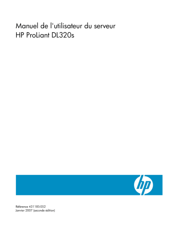 Manuel du propriétaire | HP PROLIANT DL320S SERVER Manuel utilisateur | Fixfr
