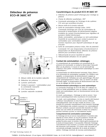 Manuel du propriétaire | THEBEN ECO-IR 360C NT Manuel utilisateur | Fixfr