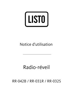 Listo RADIO-REVEIL RR-042B Manuel utilisateur