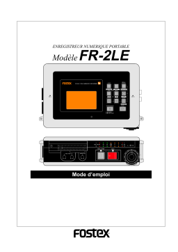 Fostex FR-2LE Manuel utilisateur