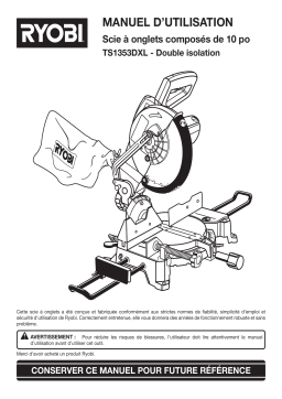 Ryobi TS1353 Manuel utilisateur