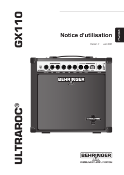 Behringer GX110 Manuel utilisateur