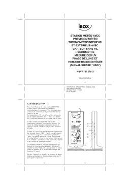 Irox HBVR761 Manuel utilisateur