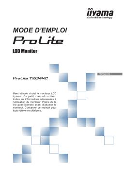 iiyama PROLITE T1634MC Manuel utilisateur