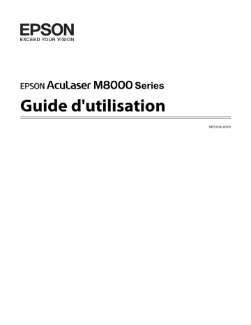 Manuel du propriétaire | Epson ACULASER M8000 Manuel utilisateur | Fixfr