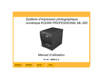 Manuel du propriétaire | Kodak ML-500 Manuel utilisateur | Fixfr