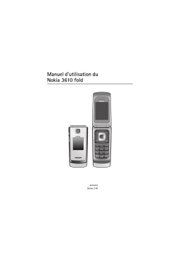 Nokia 3610 fold Manuel utilisateur
