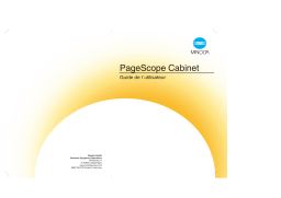 Konica Minolta PAGESCOPE CABINET Manuel utilisateur