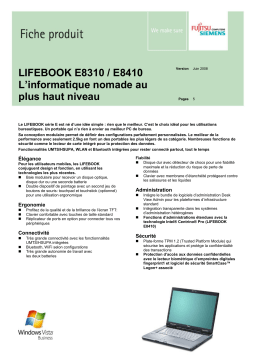 FUJITSU SIEMENS LifeBook E8310 Manuel utilisateur