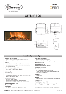 Dovre OFEN F 120 Manuel utilisateur