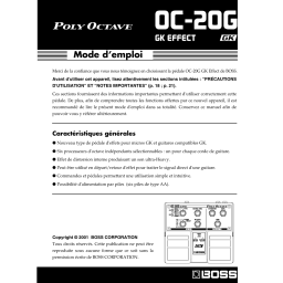 Boss OC-20G Manuel utilisateur