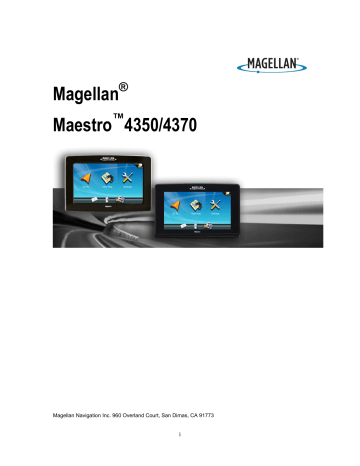 Manuel du propriétaire | Magellan Maestro 4370 Manuel utilisateur | Fixfr
