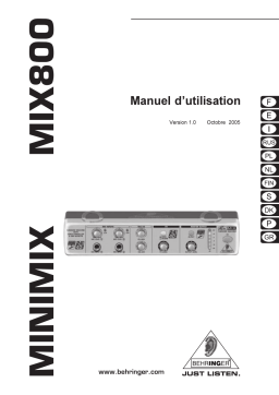 Behringer MIX800 Manuel utilisateur