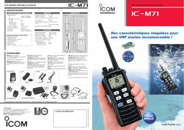 Manuel du propriétaire | ICOM IC-M71 Manuel utilisateur | Fixfr