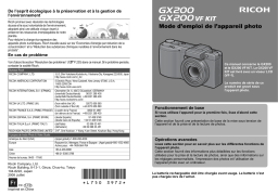 Ricoh GX200 Manuel utilisateur