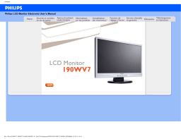 Philips 190WV7CS Manuel utilisateur