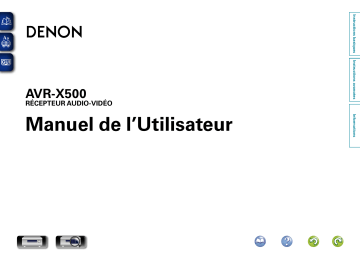 Manuel du propriétaire | Denon AVR-X500 Manuel utilisateur | Fixfr
