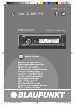 Blaupunkt Toronto 400 BT Manuel utilisateur