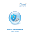 ACRONIS DRIVE MONITOR Manuel utilisateur