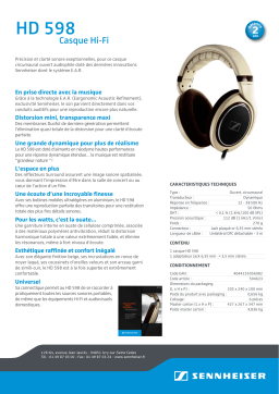 Sennheiser HD 598 Manuel utilisateur