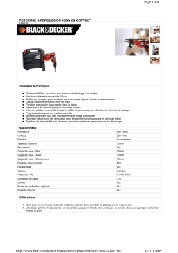 Black & Decker KR653K Manuel utilisateur