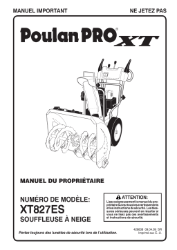 Poulan PRO XT827ES Manuel utilisateur