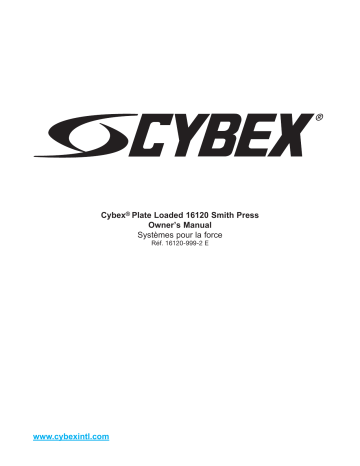 Manuel du propriétaire | Cybex International 16120 SMITH PRESS Manuel utilisateur | Fixfr