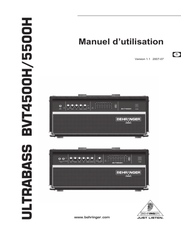 Manuel du propriétaire | Behringer BVT4500H Manuel utilisateur | Fixfr