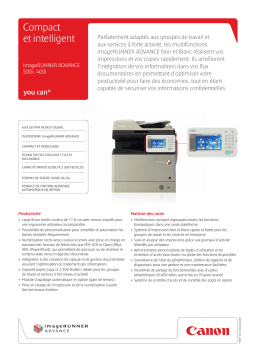 Canon IMAGERUNNER ADVANCE 500I, 400I Manuel utilisateur