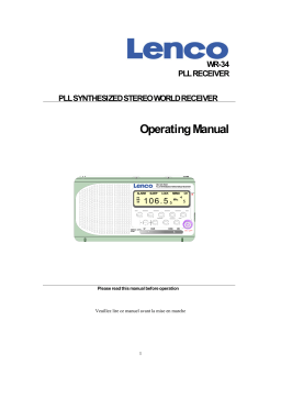 Lenco WR-34 PLL Manuel utilisateur