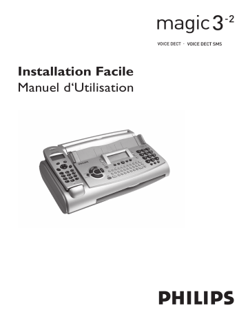 Manuel du propriétaire | Sagem PHILIPS MAGIC3-2 VOICE DECT Manuel utilisateur | Fixfr