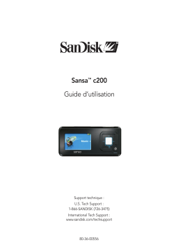 SanDisk Sansa c200 Manuel utilisateur