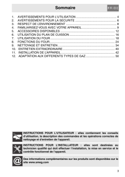 Smeg CS 20 FB-8 Manuel utilisateur