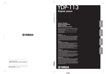Manuel du propriétaire | Yamaha YDP-113 Manuel utilisateur | Fixfr