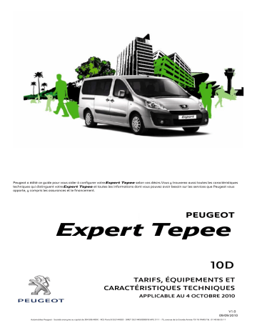 Manuel du propriétaire | Peugeot Expert Manuel utilisateur | Fixfr