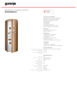 Gorenje RF60309OCO Manuel utilisateur